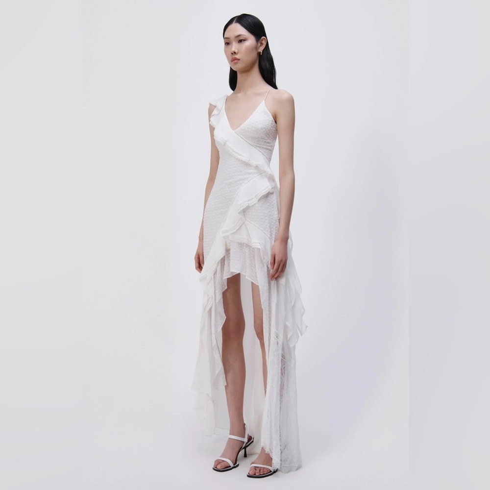 Simkhai Exclusive Lyra Silk Maxi Dress in White